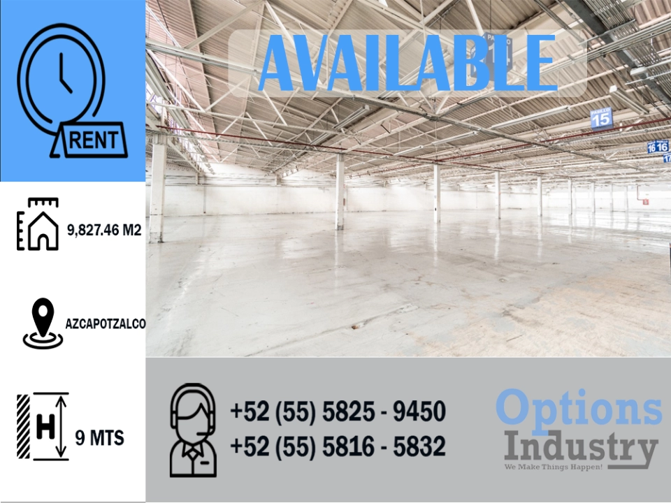 Industrial warehouse for rent in excellent location in Mexic