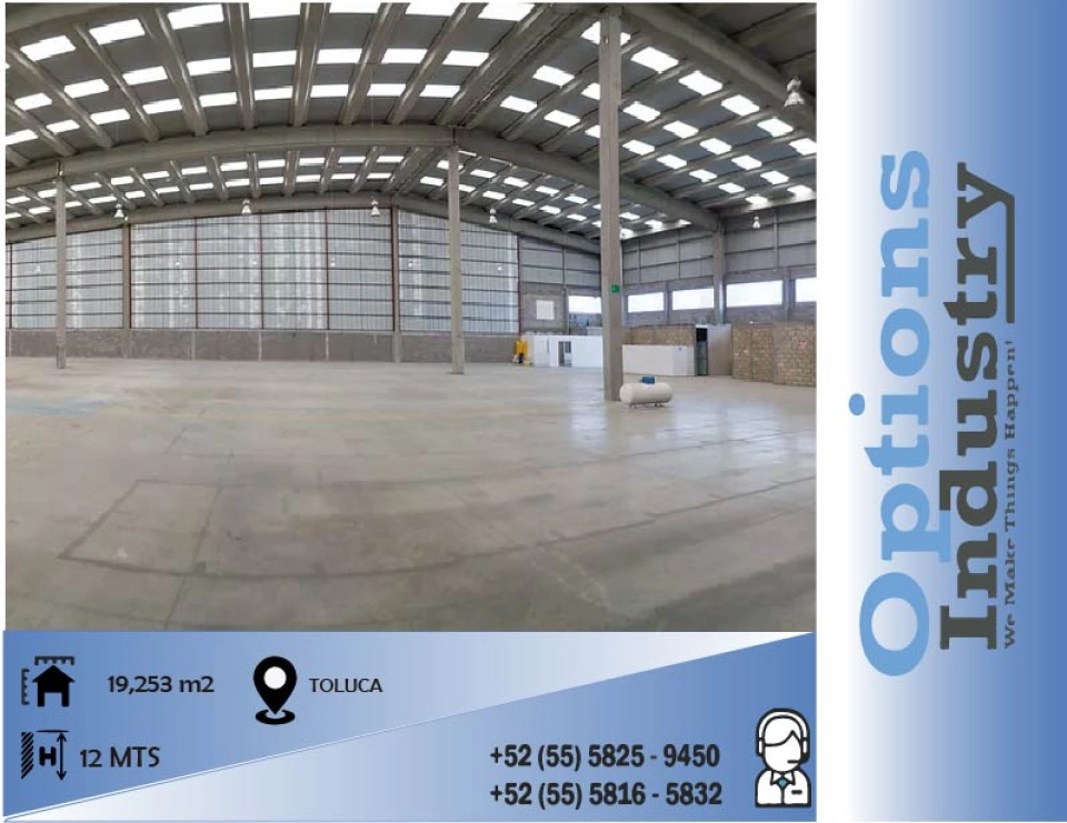 Warehouse for Rent in Toluca, LERMA