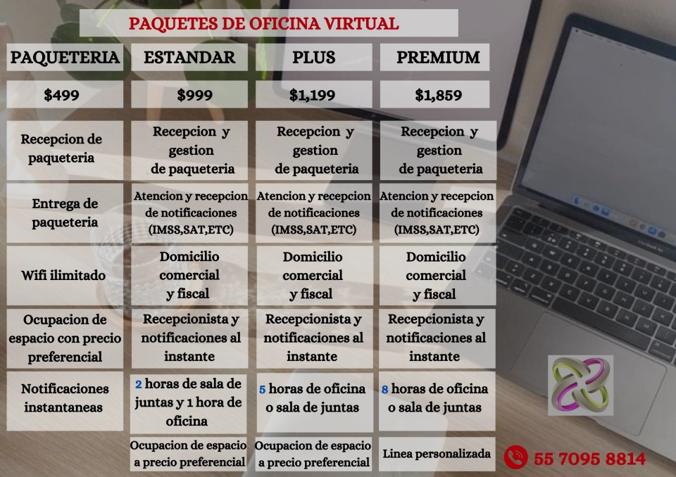 CONTRATA EL MEJOR SERVICIO DE UNA OFICINA VIRTUAL DESDE $499
