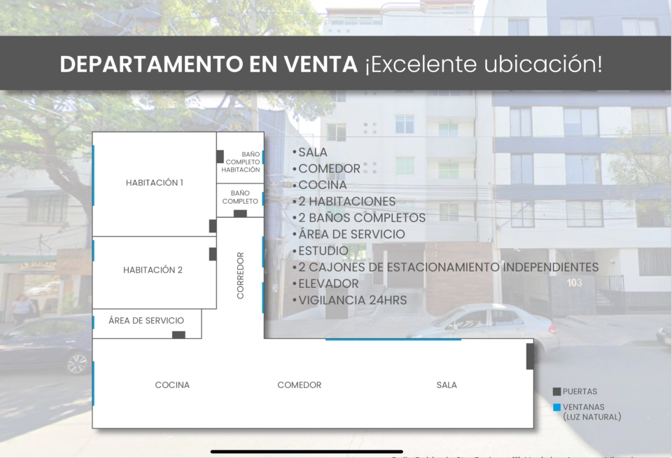 Departamento con acabados de Lujo en VENTA, Verónica Anzure