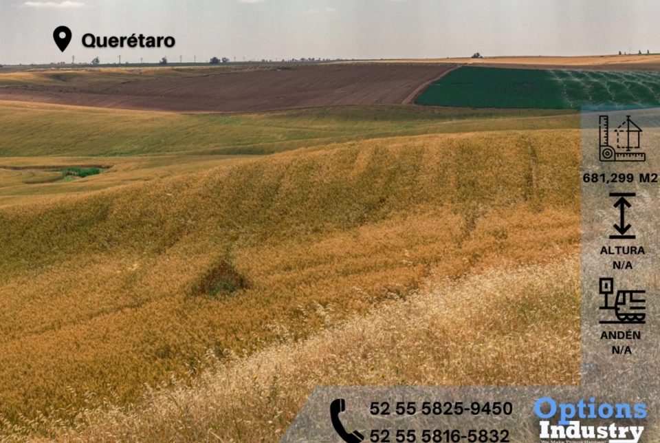 RENTA AHORA Terreno industrial en renta en Querétaro