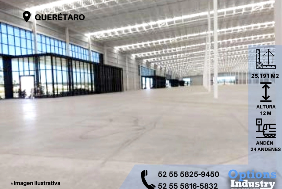 Industrial warehouse for rent in Querétaro