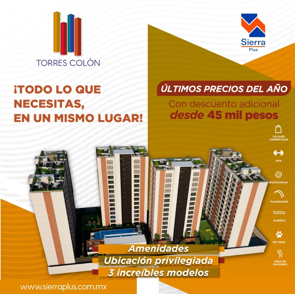 “Torres Colón”  últimos departamentos nuevos 