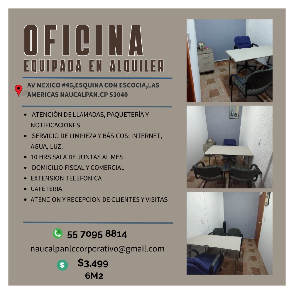 OFICINA DISPONIBLE EN NAUCALPAN