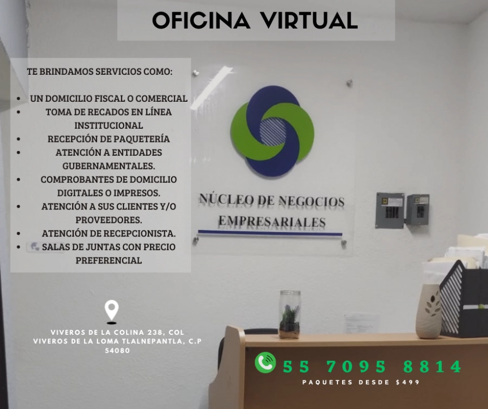 OFICINA VIRTUAL Y DOMICILIO EN TLALNEPANTLA 