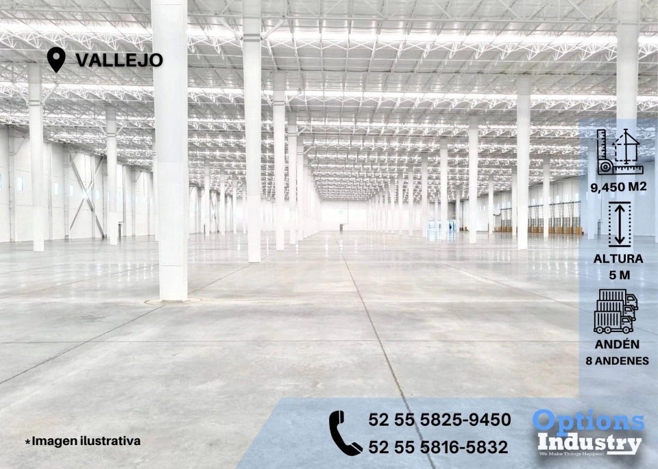 Alquiler de inmueble industrial en Vallejo