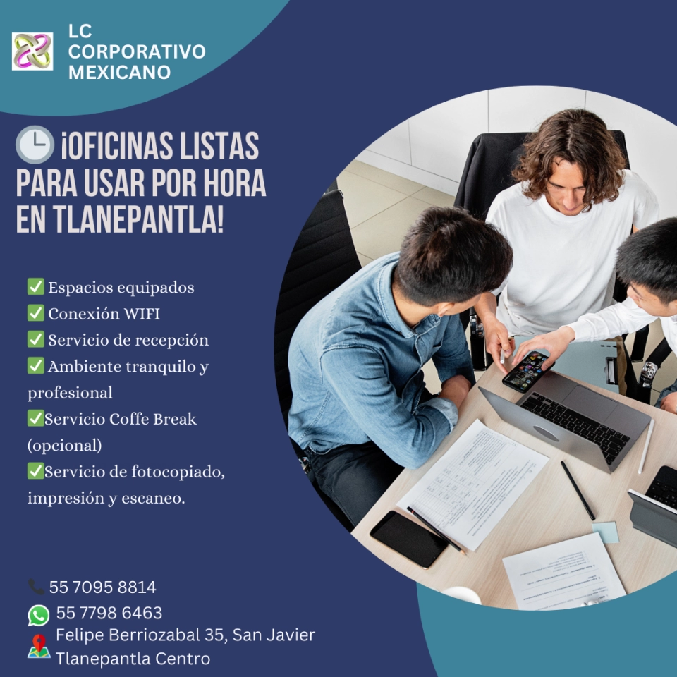  TU LUGAR DE TRABAJO (OFICINA POR HORA)