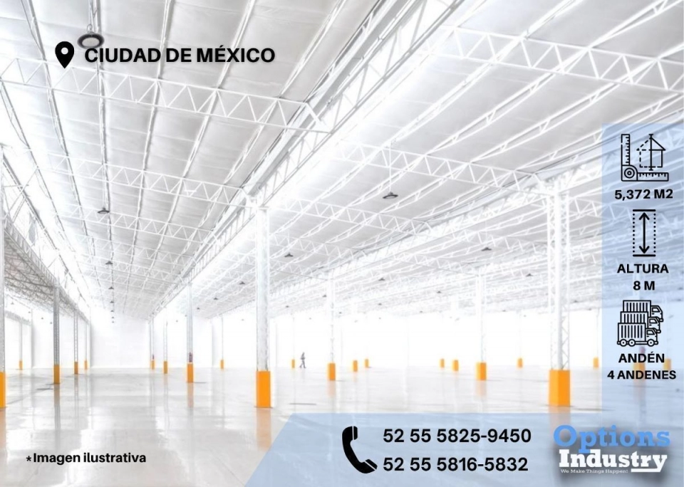 Renta en Ciudad de México nave industrial