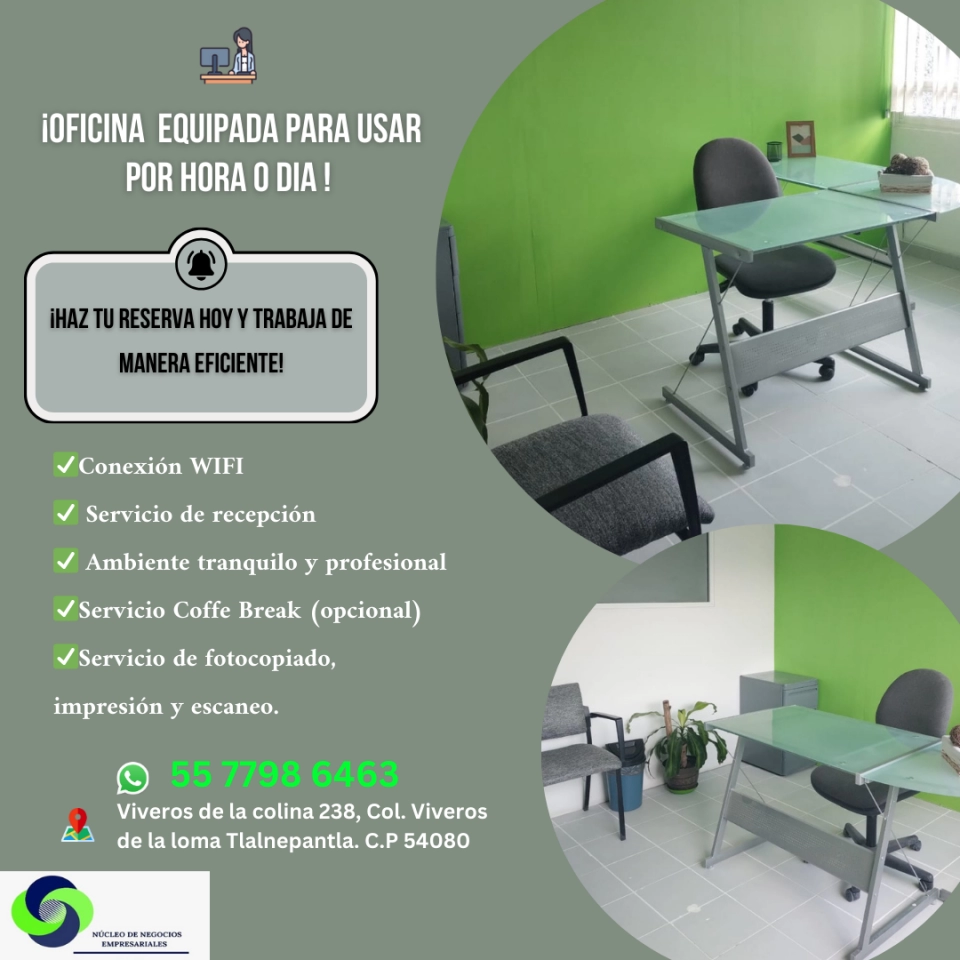 RENTA DE OFICINA/CONSULTORIO POR HORA