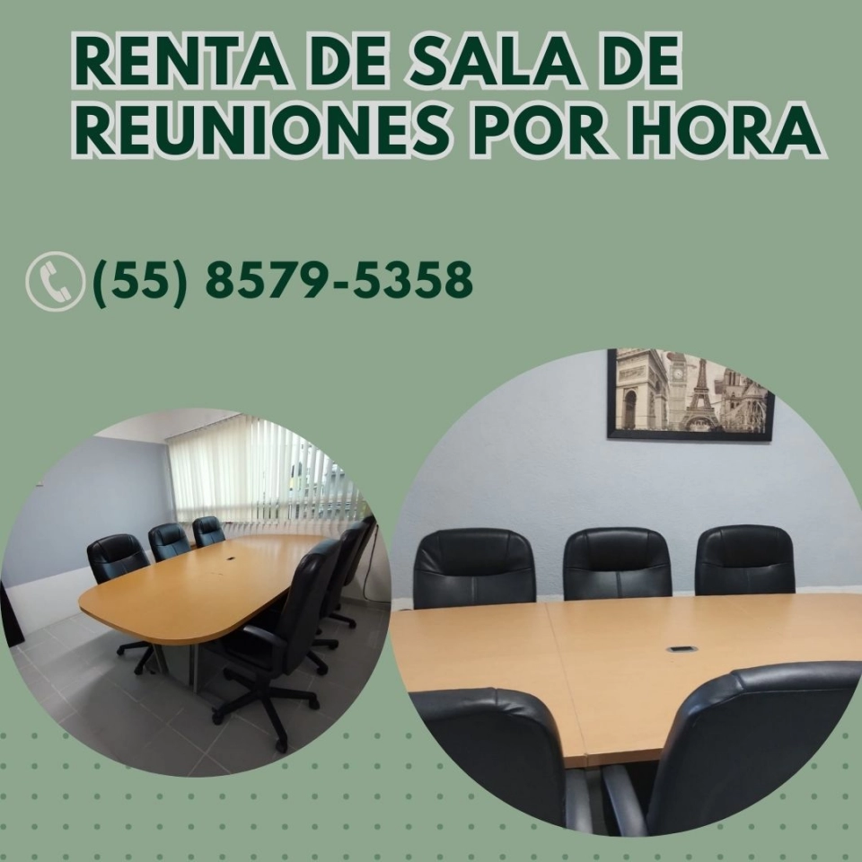 RENTA UNA SALA DE NEGOCIOS POR HORA! 