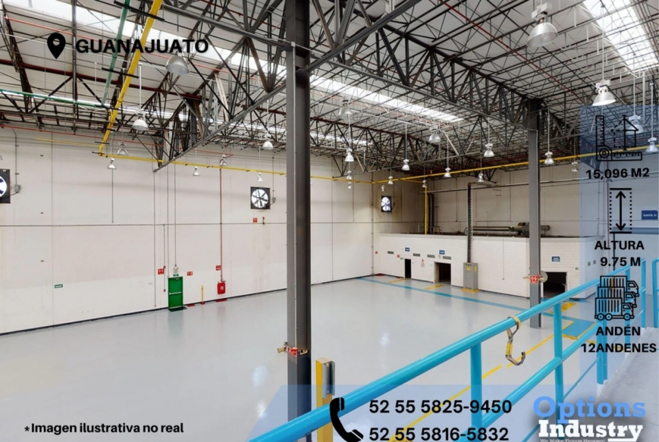 Renta inmediata de nave industrial en Guanajuato