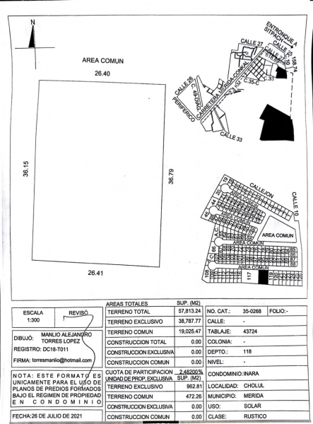 VENTA  DE DOS TERRENOS EN EL NORTE DE MERIDA CHOLUL PRIVADA 