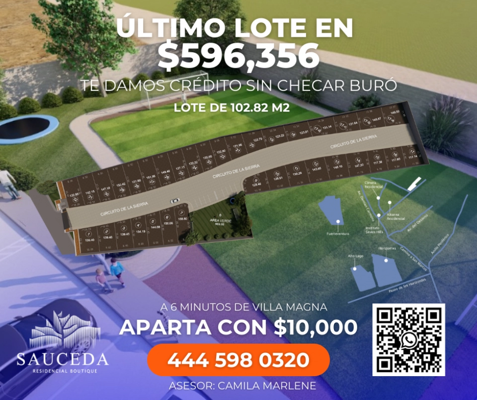 LOTE EN LA SAUCEDA RESIDENCIAL SLP