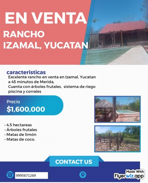 VENTA DE TERRENO EN IZAMAL YUCATAN 