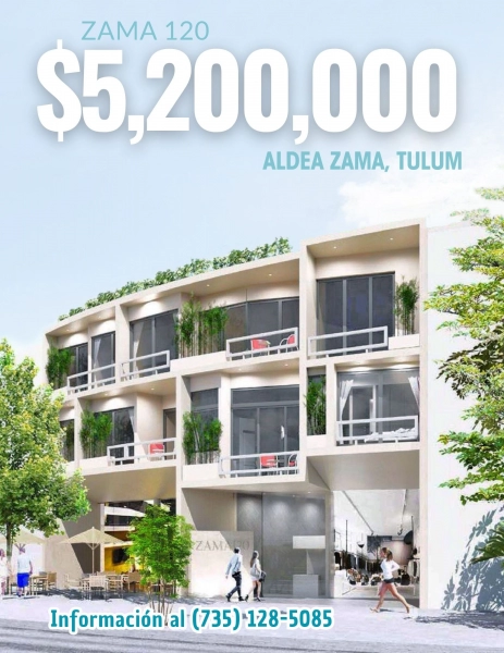 DEPARTAMENTO EN VENTA EN ALDEA ZAMA, TULUM, QUINTANA ROO