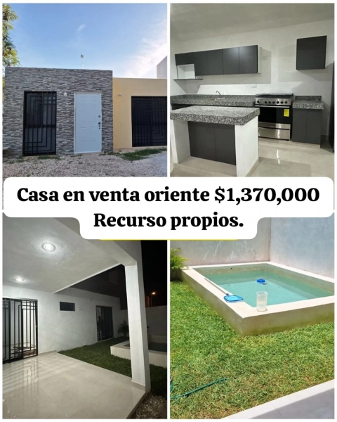 VENTA DE CASA EN EL ORIENTE MERIDA YUCATAN 