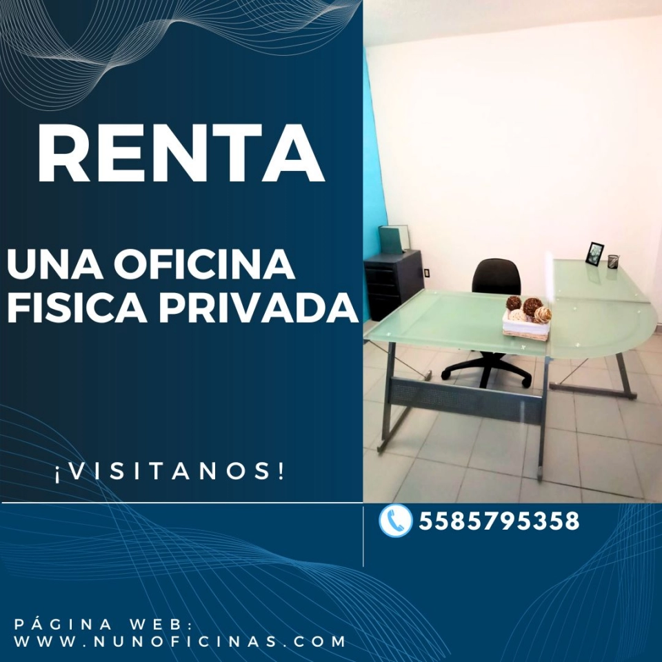 RENTA UNA OFICINA AMUEBLADA Y ECONOMICA!