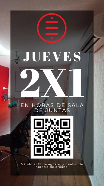 ¿SALA DE JUNTAS 2X1?