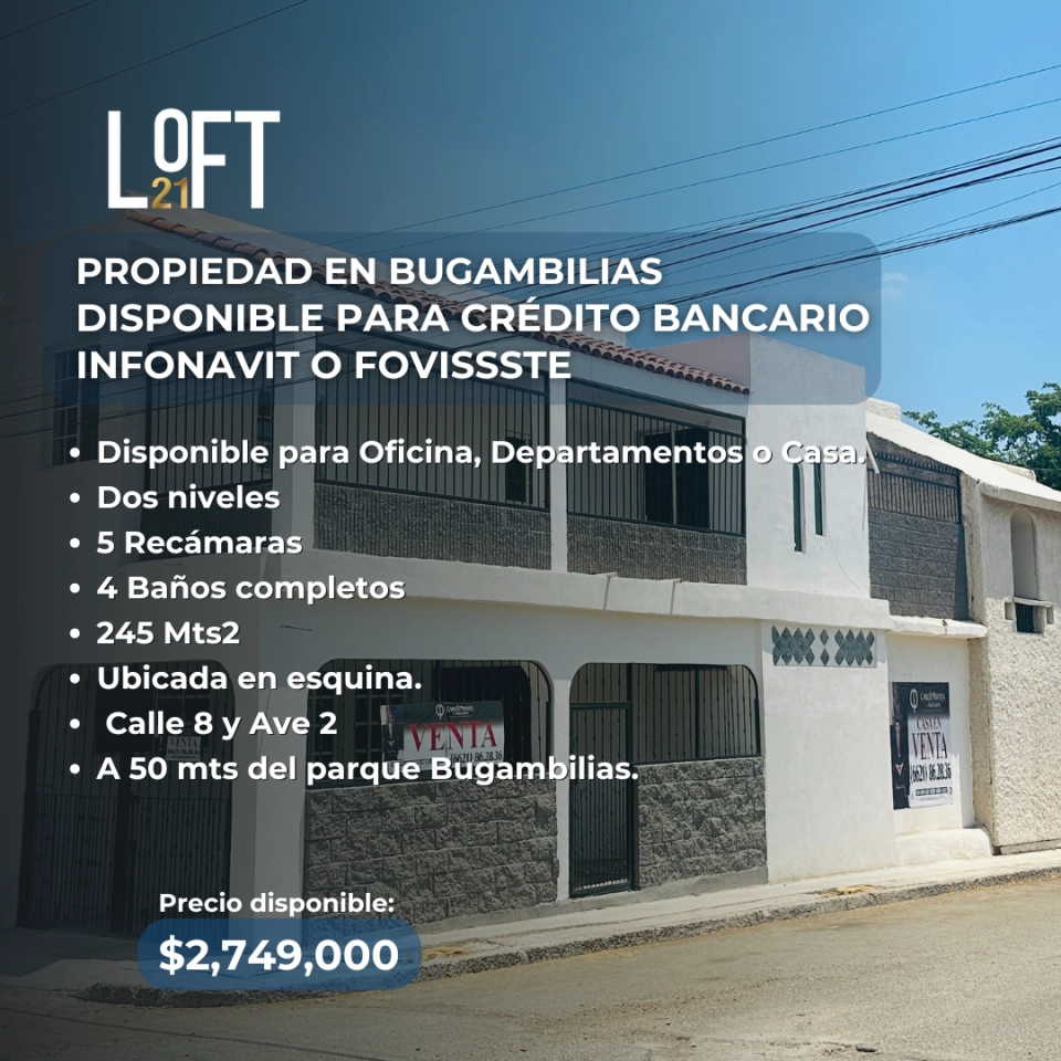 CASA, DEPARTAMENTO U OFICINAS EN VENTA EN BUGAMBILIAS