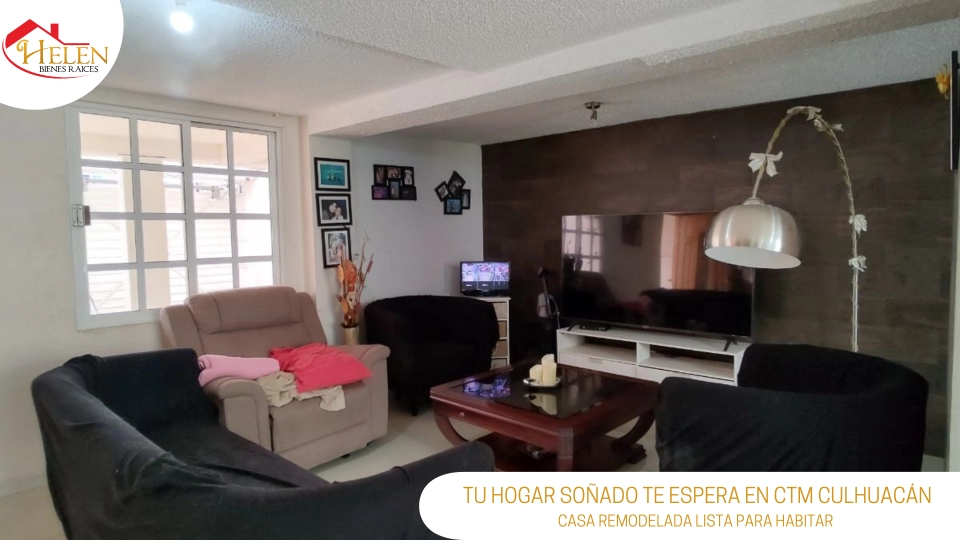 Tu hogar soñado te espera en CTM Culhuacán. Casa remodelad