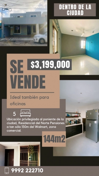 VENTA DE CASA EN RESIDENCIAL PENSIONES 