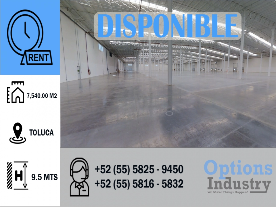 Bodega industrial en renta en Toluca