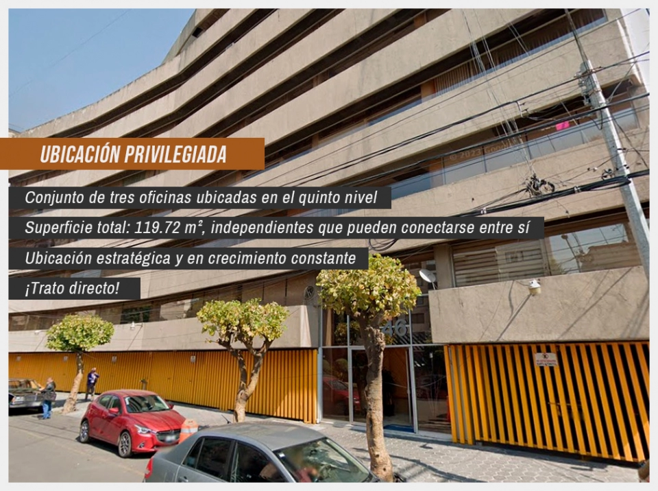 Venta de Conjunto de Oficinas en Col. del Valle, CDMX