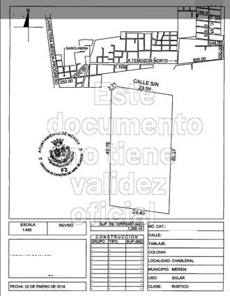 VENTA DE TERRENO EN TEMOZOZN NORTE MERIDA YUCATAN 