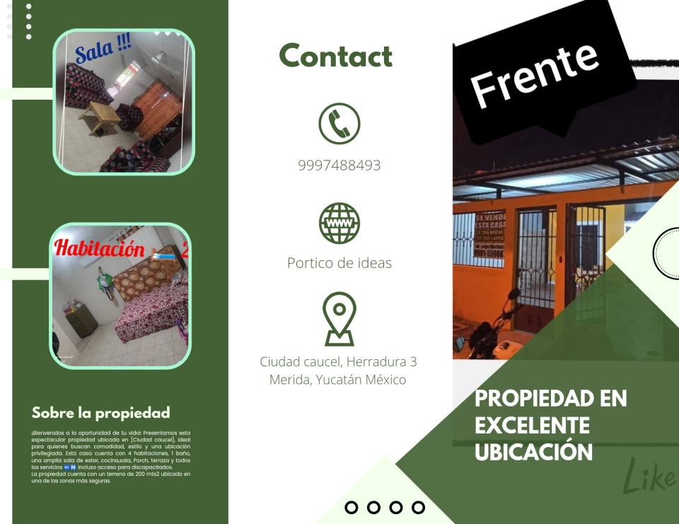 Propiedad con 4 cuartos, "Excelente precio"