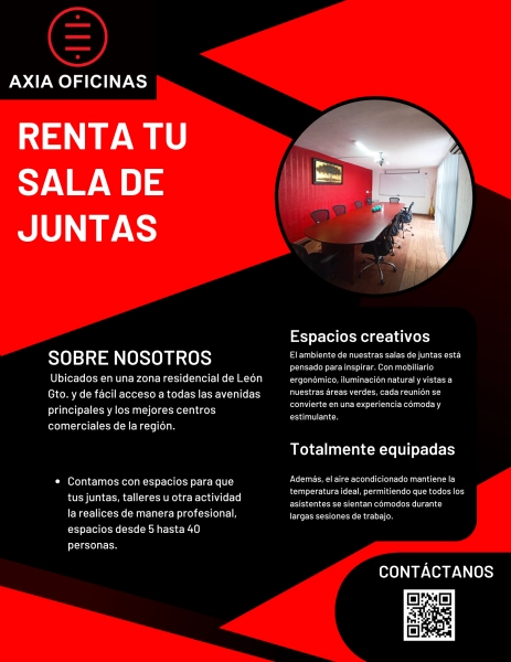 Renta de espacios de Cowork. 