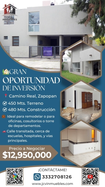 ¡Oportunidad de Inversión en Fracc. Camino Real, Zapopan!