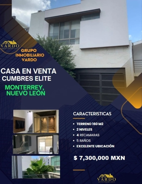 CASA EN VENTA - CUMBRES ELITE. MONTERREY, N.L