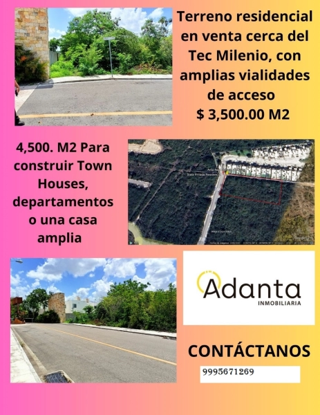 VENTA DE TERRENO REIDENCIAL EN REAL MONTEJO CERCA DEL TEC. M