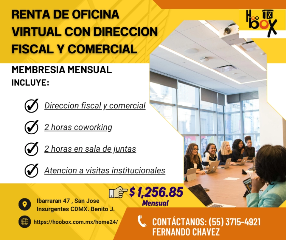 OFICINA VIRTUAL CON DIRECCION COMERCIAL Y FISCAL