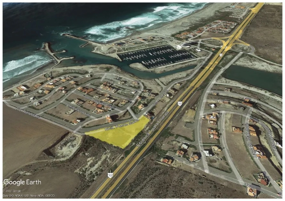 Terreno de 6842m2 en Venta frente al mar, Ensenada.