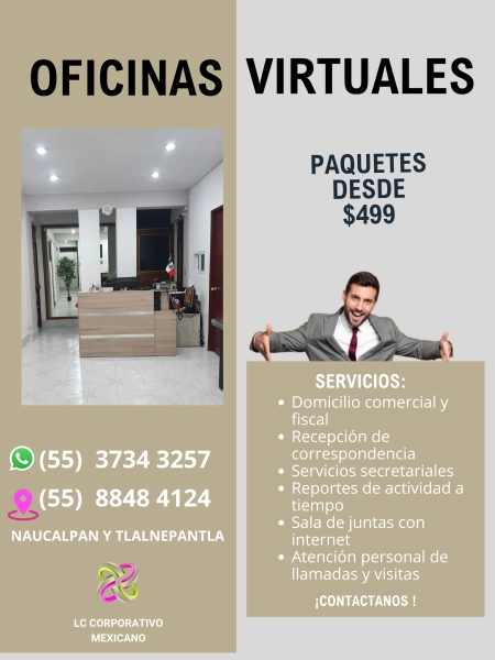  OFICINA VIRTUAL EN NAUCALPAN PARA TU NEGOCIO