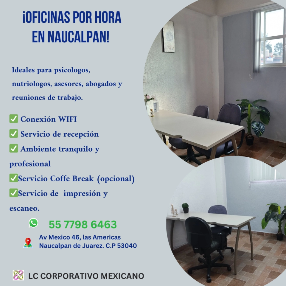 ¡TRABAJA CON ESTILO EN NUESTRAS OFICINAS POR SOLO $99/HORA!