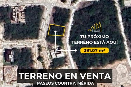 VENTA DE TERRENO EN PASEOS COUNTRY MERIDA YUCATAN 