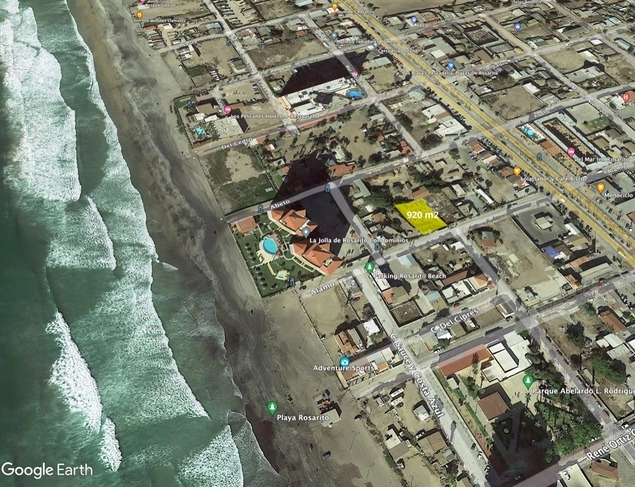 Terreno en venta de 920 m² en el centro de Rosarito