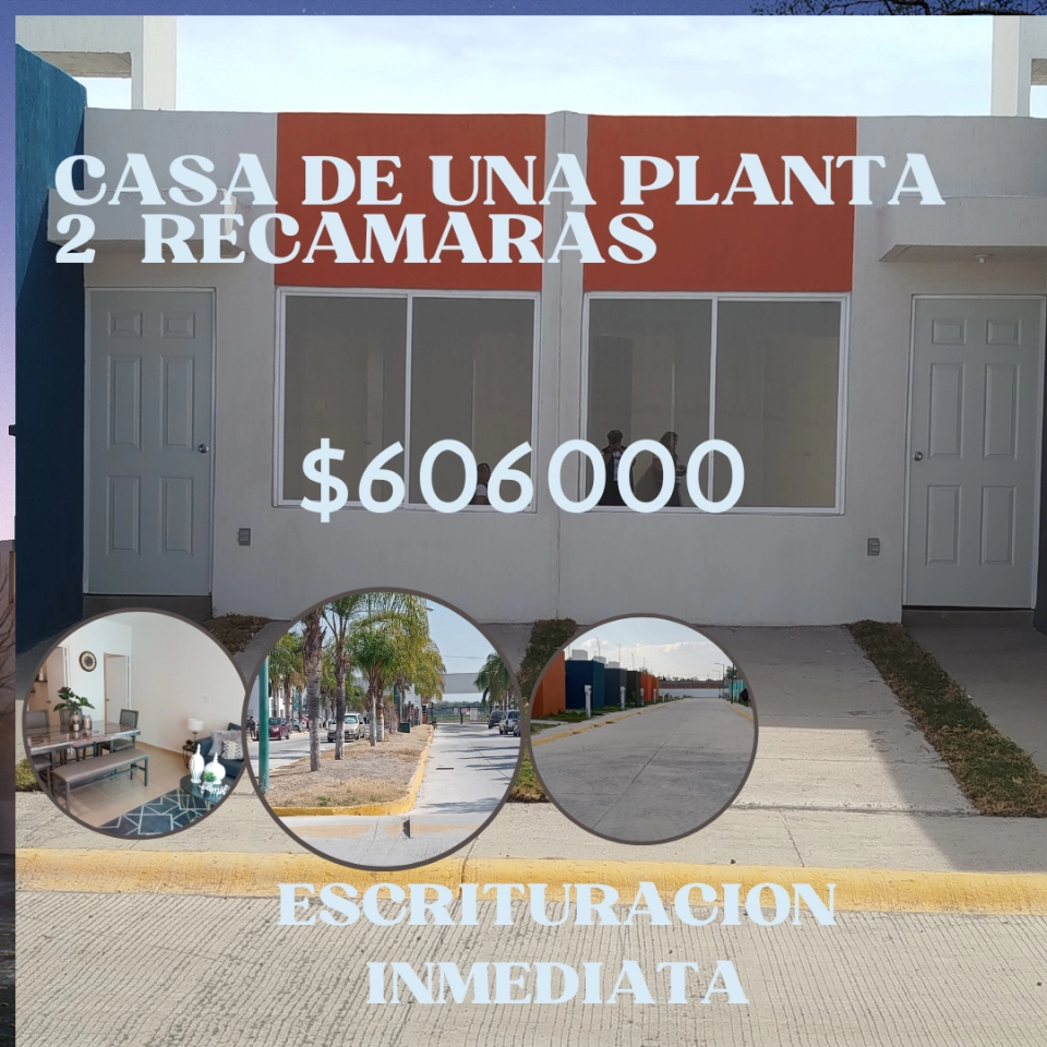 CASAS DE UNA PLANTA DOS RECAMARAS, $605000