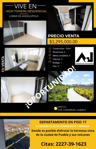 ¡OPORTUNIDAD!  Venta Departamento de lujo High Towers 