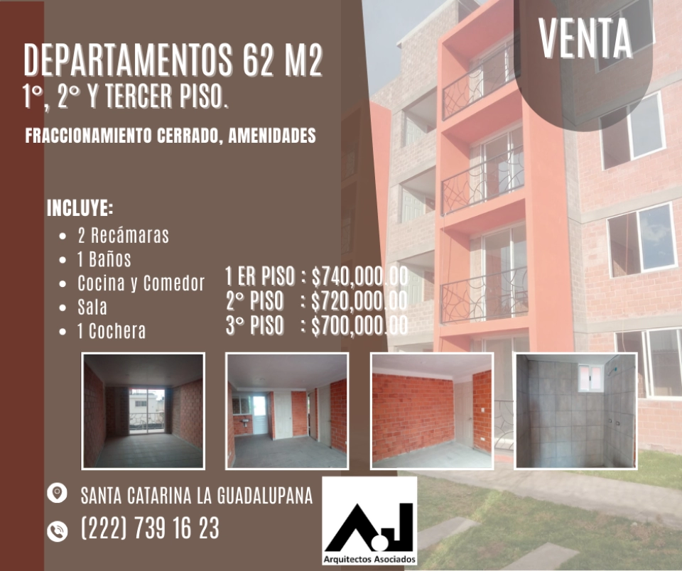 Oportunidad venta de Departamentos Cerca de CU 2 BUAP