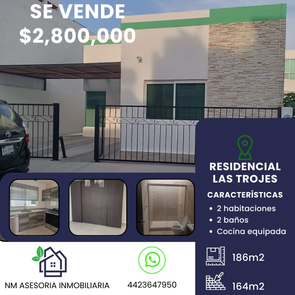 VENTA CASA DE UN PISO EN QUERETARO