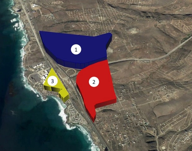 3 terrenos industriales en venta en Popotla, Rosarito