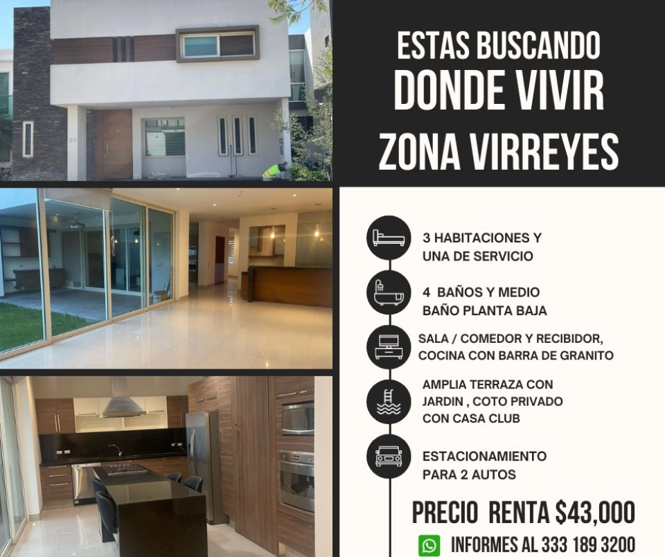 Casa en renta coto privado 